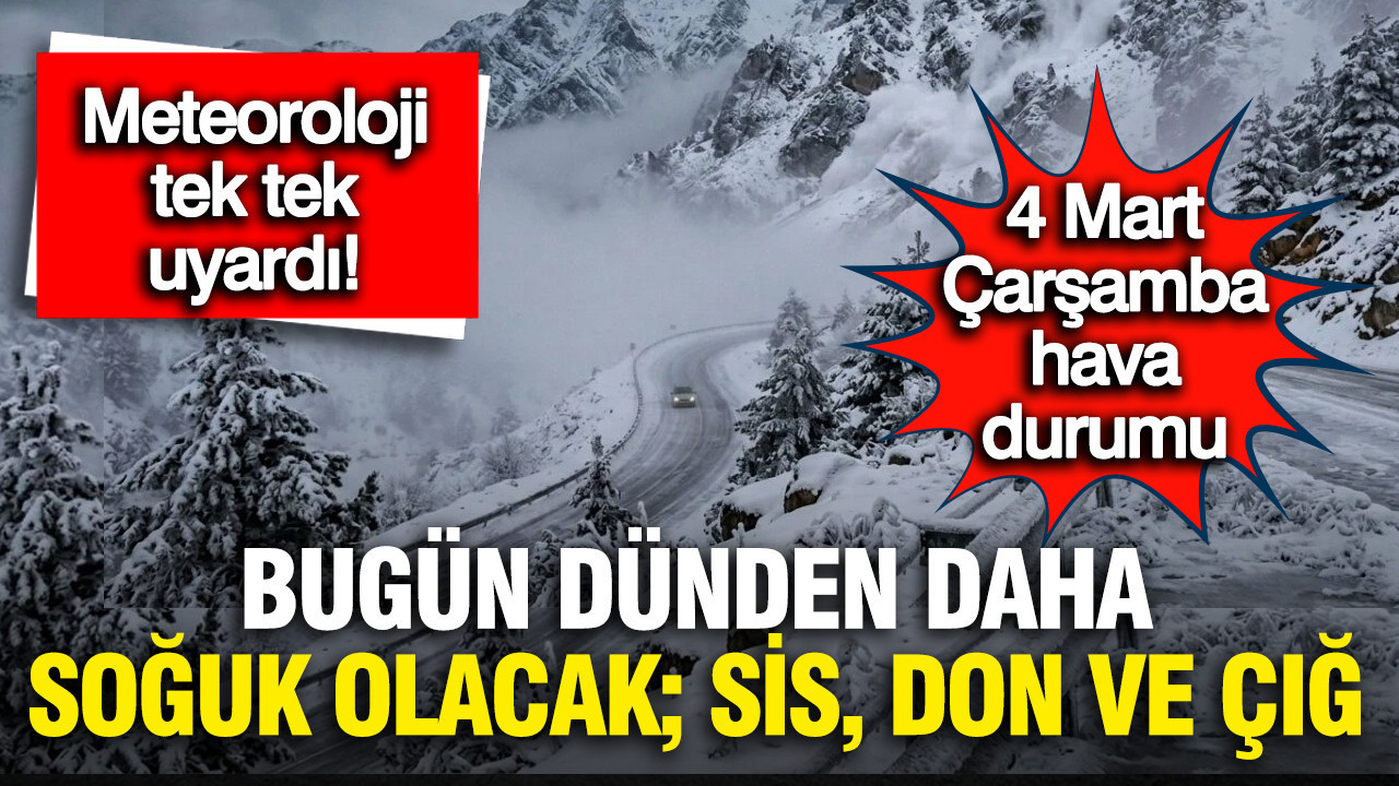 Meteoroloji tek tek uyardı: Sağanak, kar ve kuvvetli rüzgar alarmı (4 Mart Çarşamba)