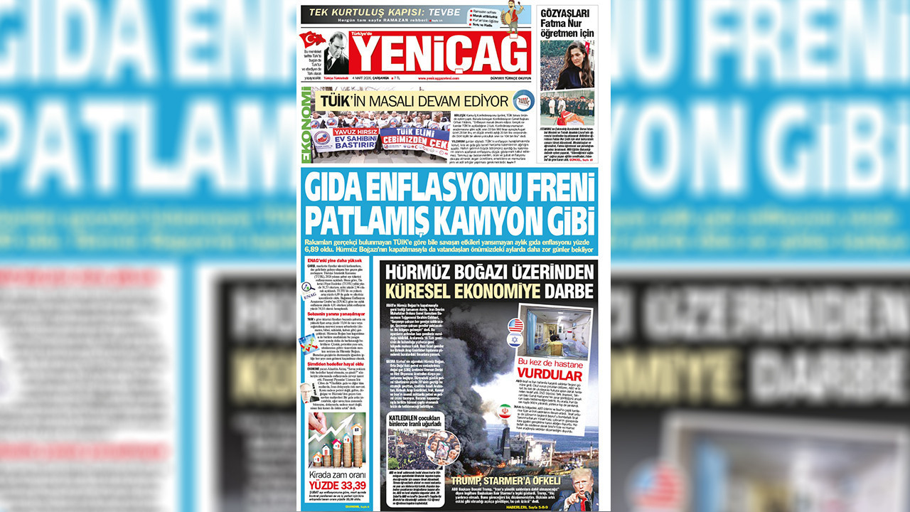 Yeniçağ Gazetesi: Gıda enflasyonu freni patlamış kamyon gibi