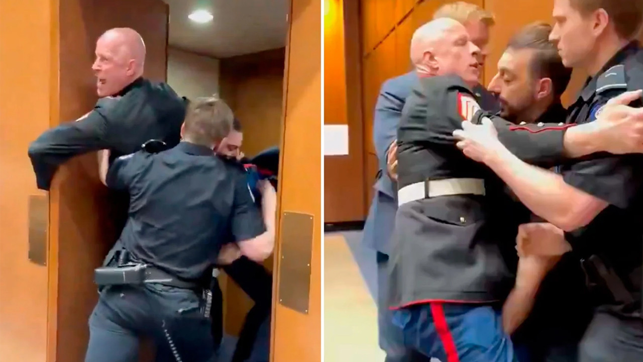 ABD Senatosu’nda ortalık karıştı: Savaşı protesto eden gazinin kolunu kırdılar