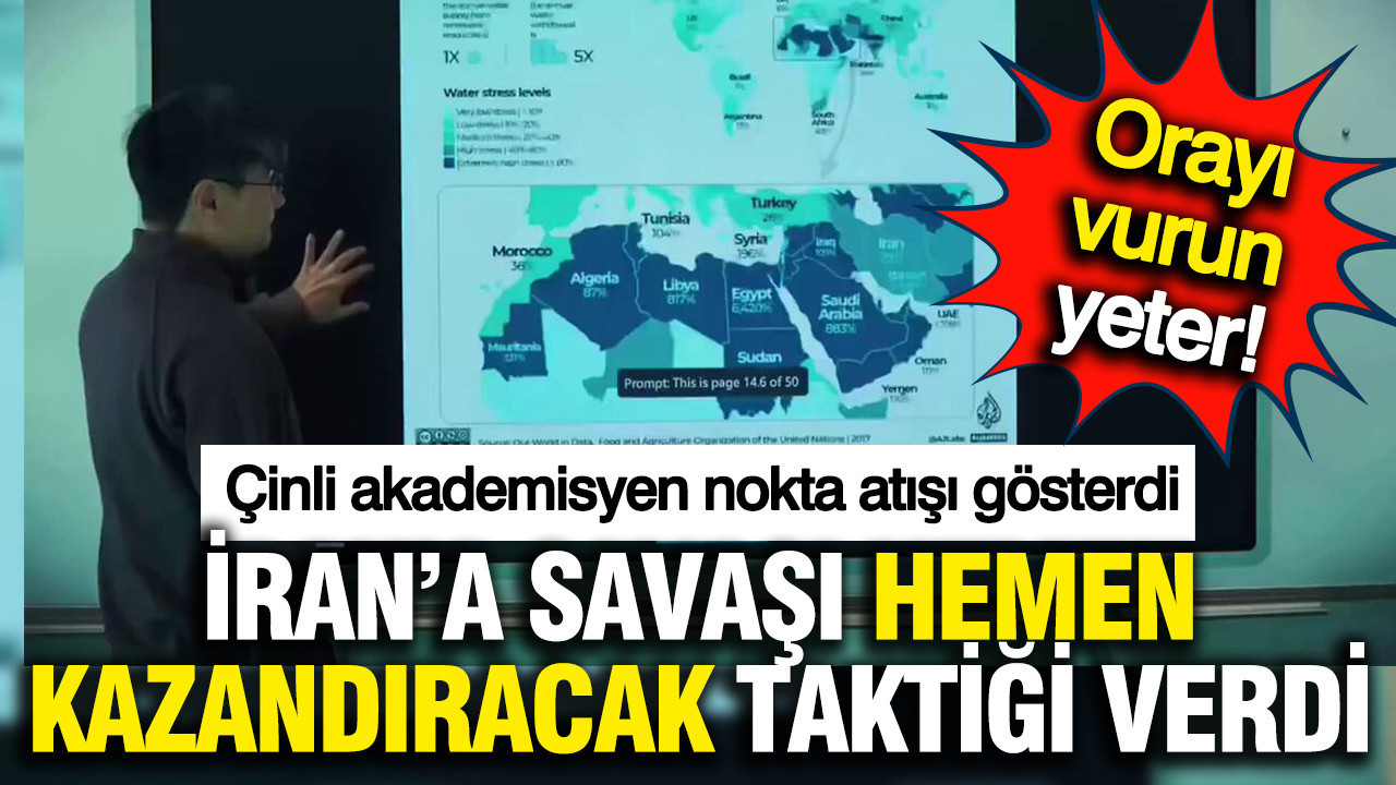 Çinli akademisyen İran'a savaşı hemen kazandıracak taktiği verdi