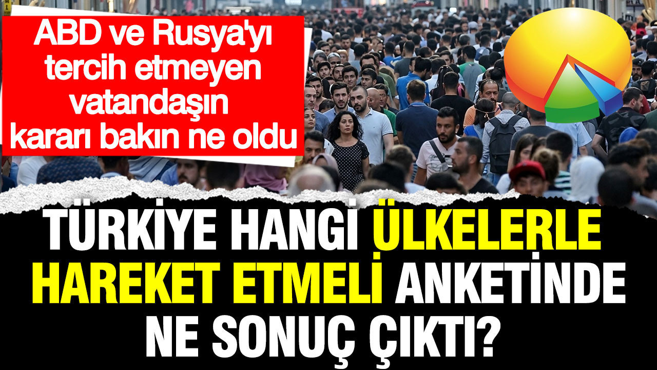 Son anket Asal'dan: Türkiye dış politikada hangi ülke veya ülkelerle birlikte hareket etmelidir?