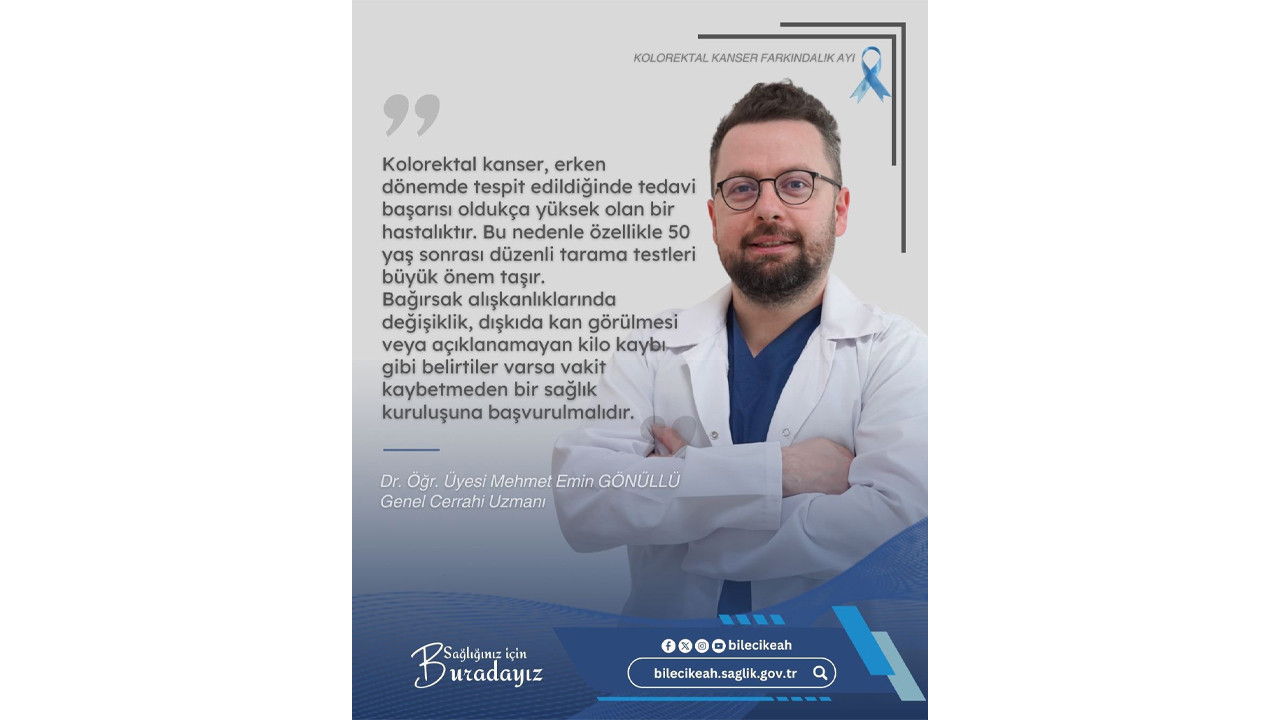 Uzmanından Kolorektal kanser ile ilgili önemli uyarı