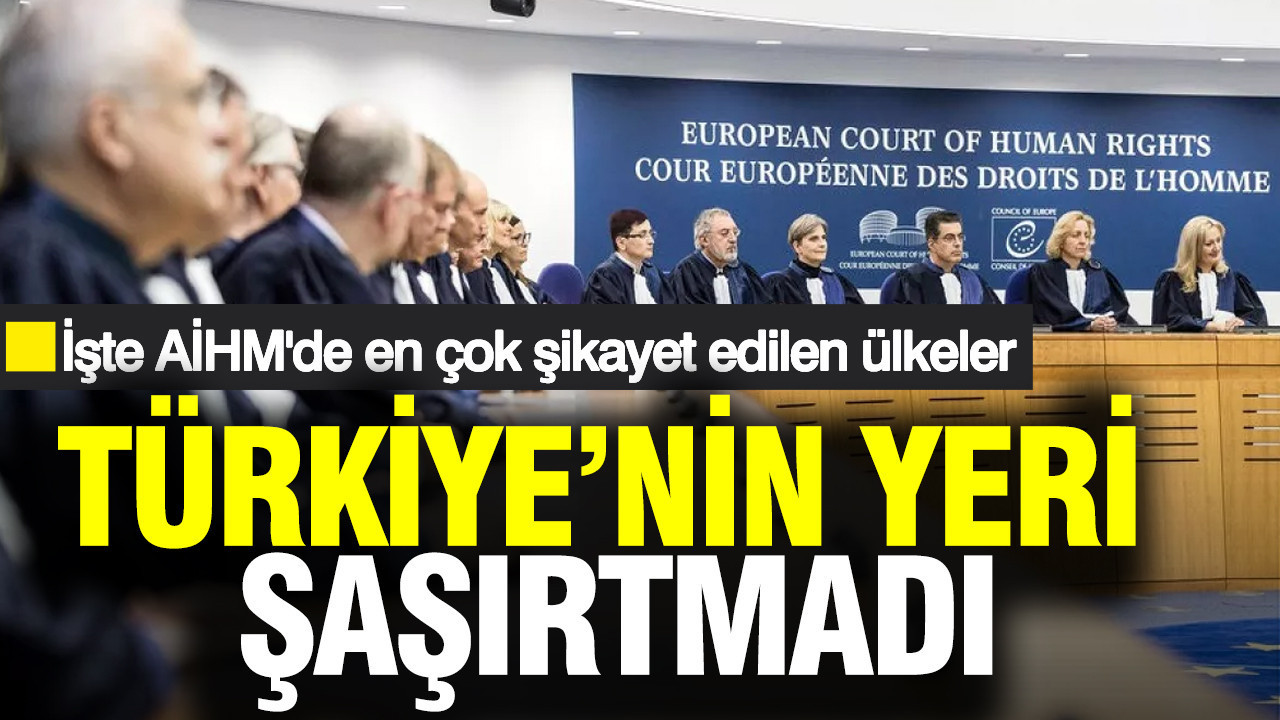 AİHM Bilançosu: Türkiye en çok şikayet edilen ülke