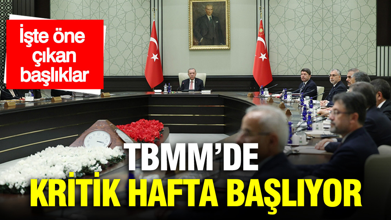 TBMM'de kritik hafta başlıyor: İşte öne çıkan başlıklar