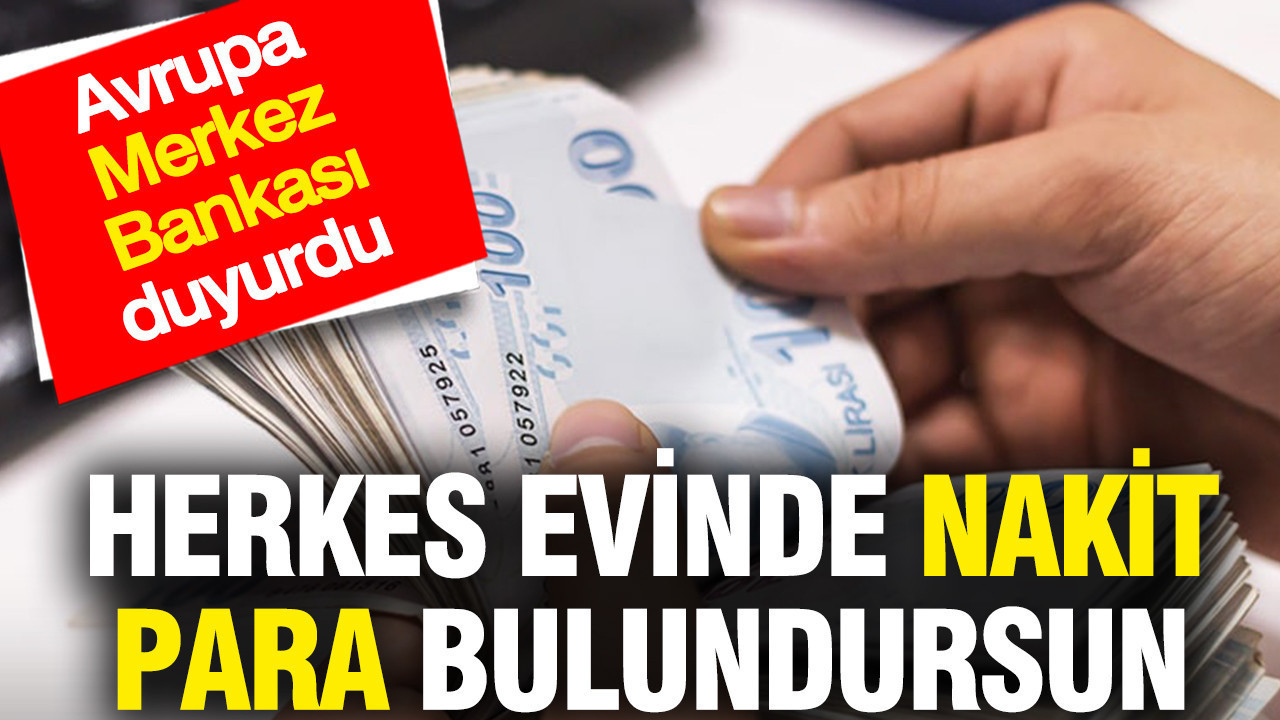 Herkes evinde nakit para bulundursun: Avrupa Merkez Bankası duyurdu