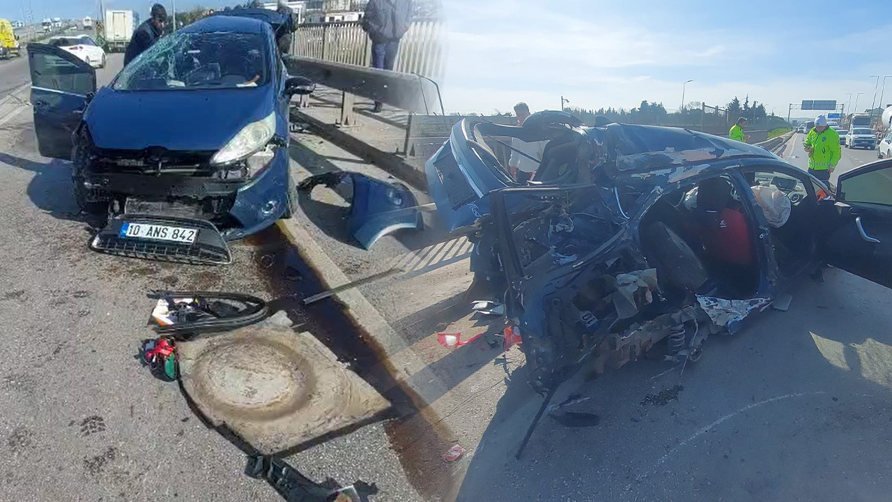 Otomobil önce refüje sonra su tankerine çarptı: 1 ağır yaralı