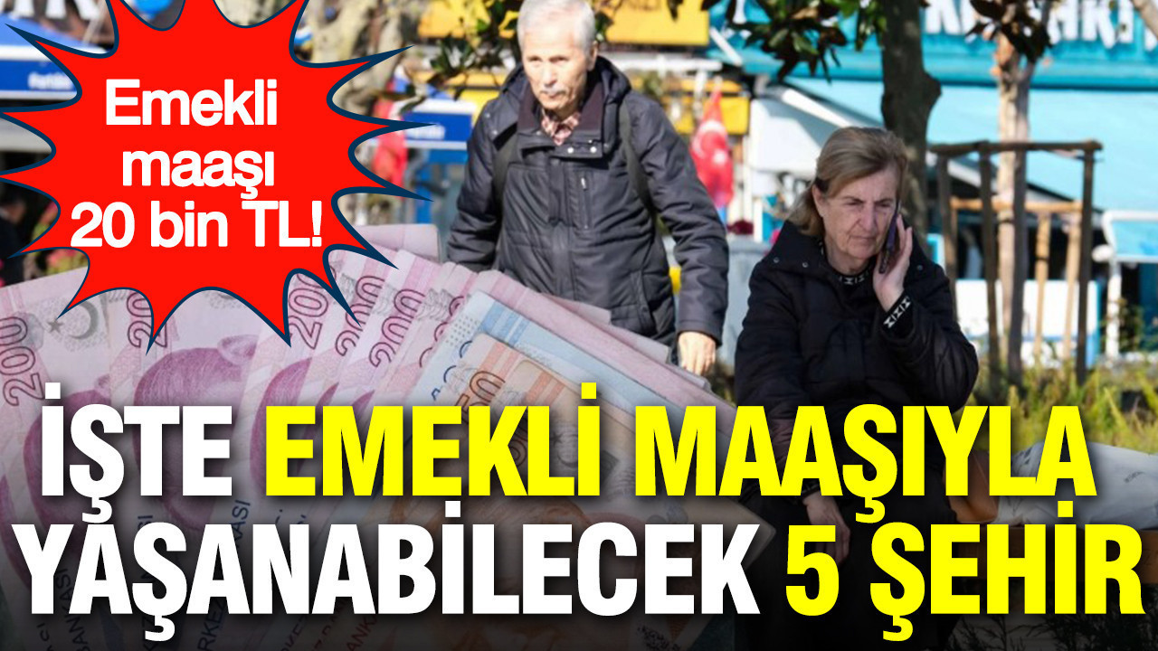 Emekli maaşıyla kira ödemek artık zor: İşte en uygun 5 il... 20 bin TL emekli maaşıyla hangi ilde rahat yaşarsın?