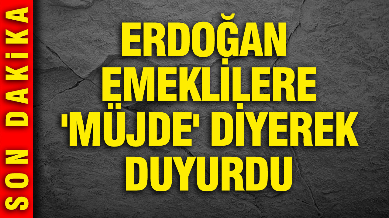 Erdoğan emeklilere 'müjde' diyerek duyurdu