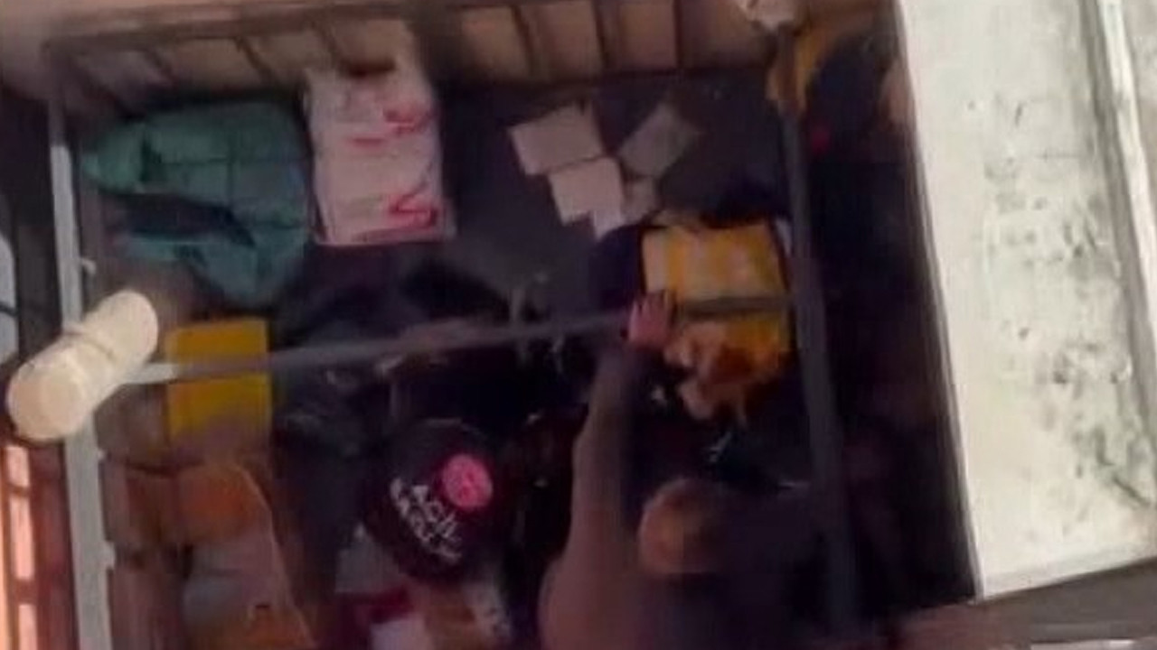 Tekstil atölyesinde ihmal kaza getirdi: Zincir koptu sepet yere çakıldı: 1 yaralı