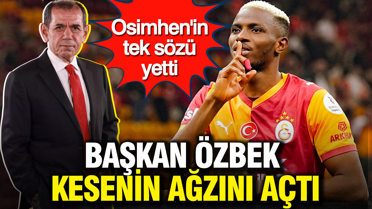 Galatasaray soyunma odasında prim pazarlığı: Osimhen istedi, Özbek 'tamam' dedi