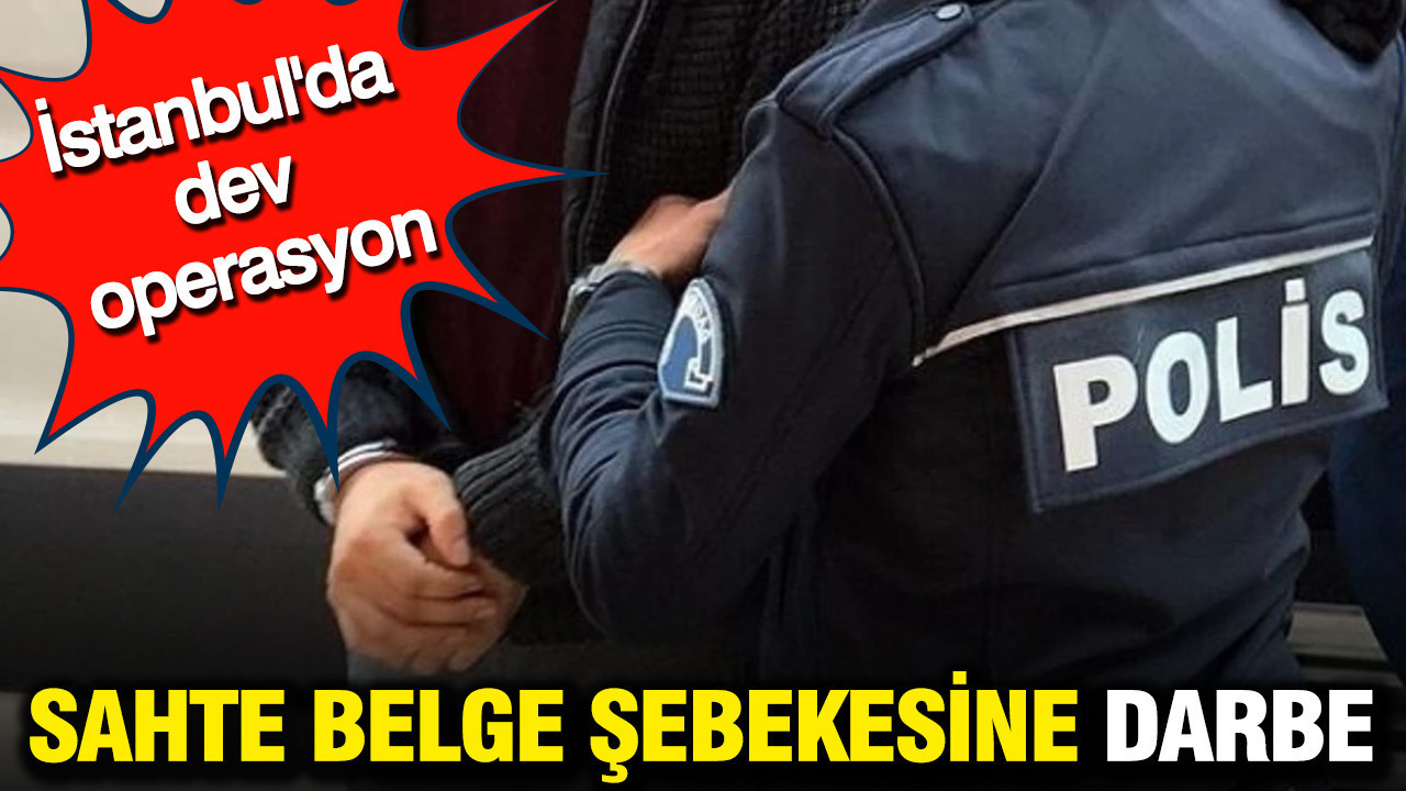 Sahte belge şebekesine darbe: 13 kişi yakalandı