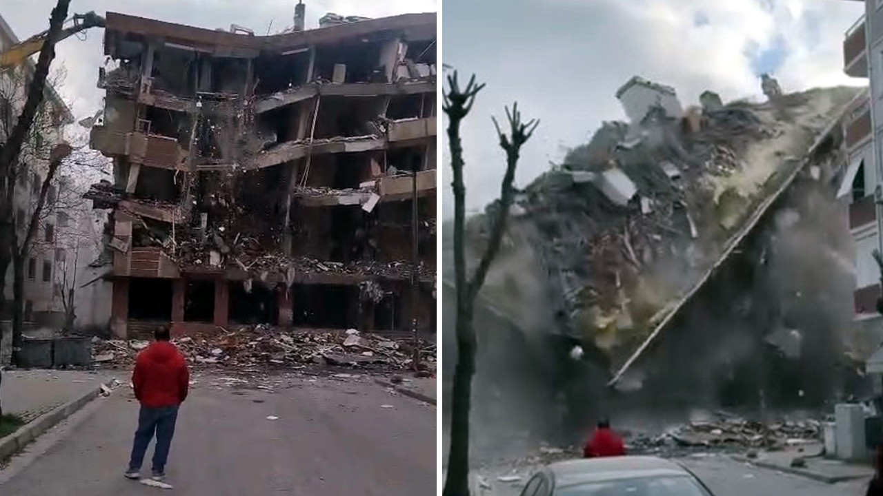 Avcılar’da yıkım sırasında bina çöktü