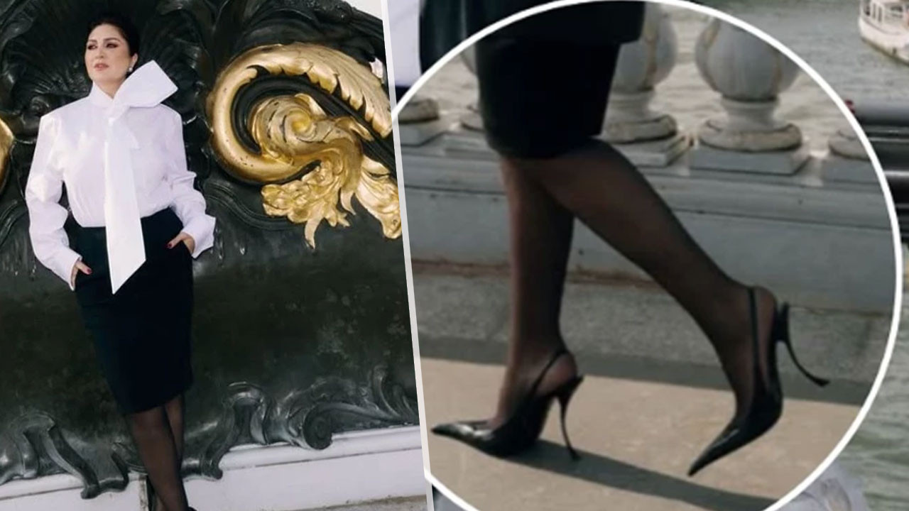 Sibel Can'ın ilginç tasarımlı ayakkabısı olay oldu