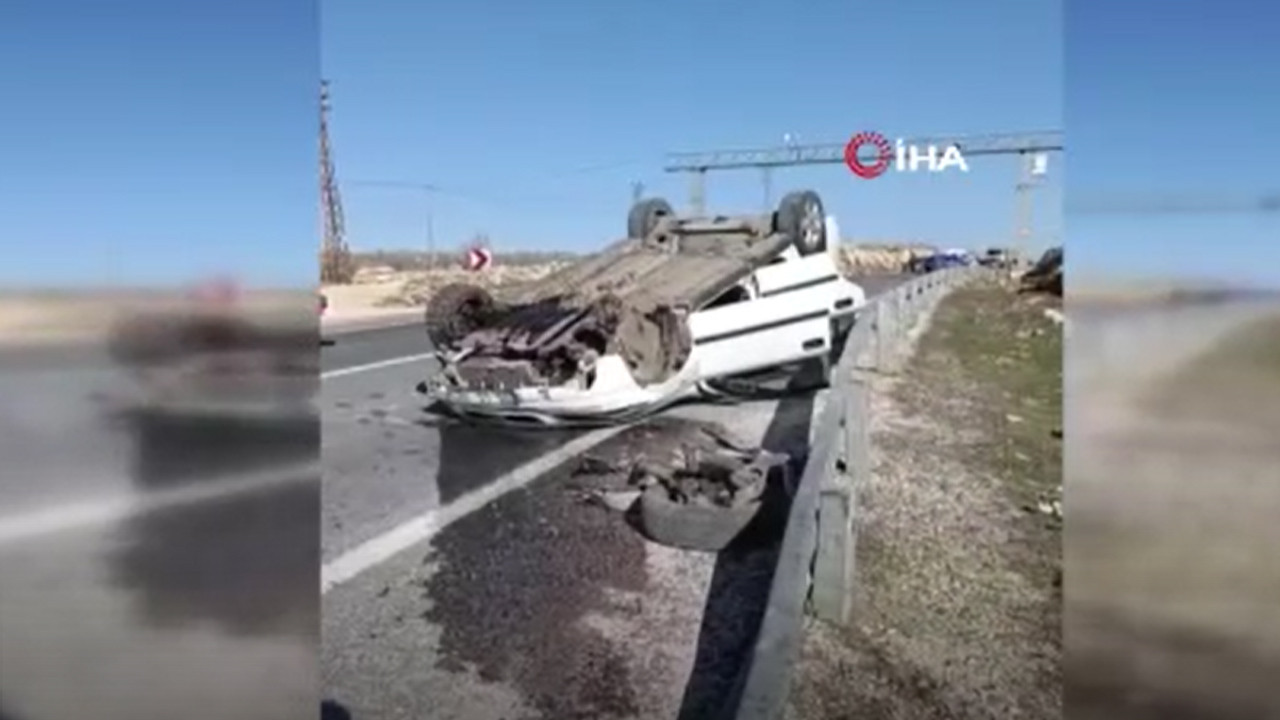 Diyarbakır'da mucize kurtuluş: Otomobil takla attı, sürücü burnu kanamadan kurtuldu