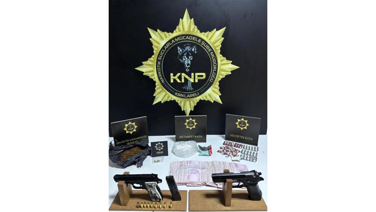 Kırklareli’nde uyuşturucu operasyonu: Çok sayıda madde ve silah ele geçirildi