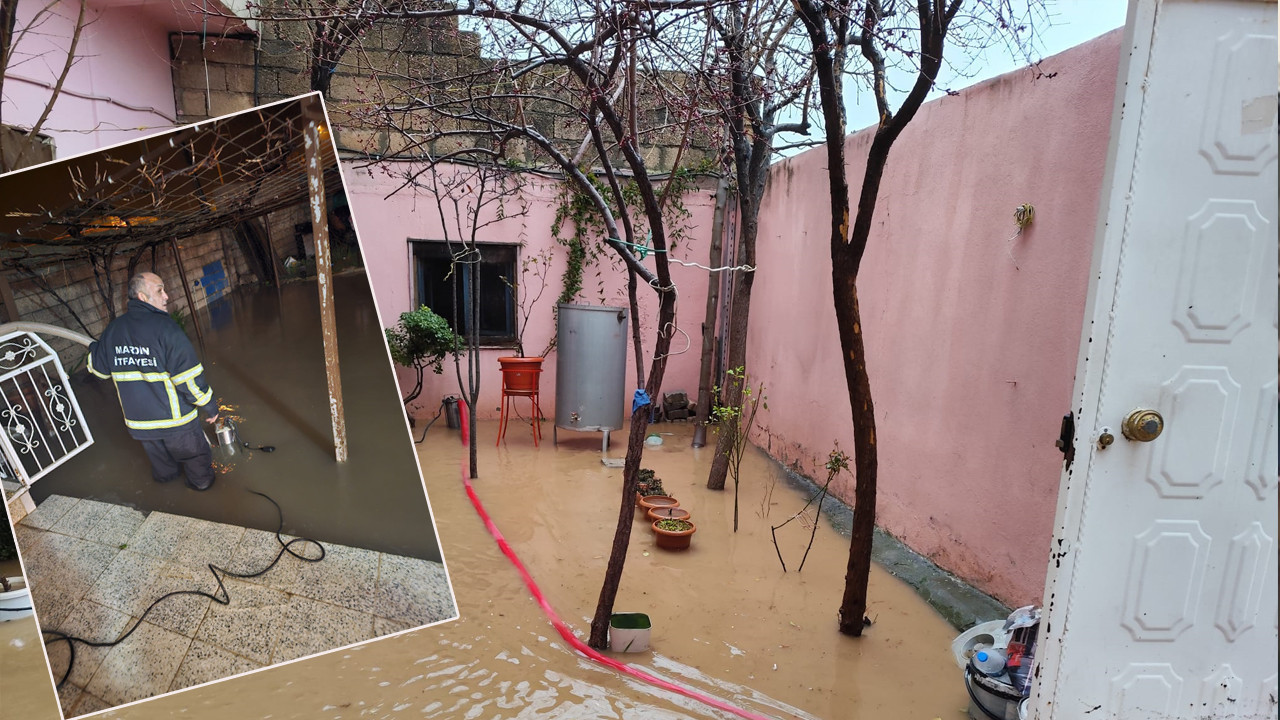 Kuru dere azgın suya dönüştü: Mardin'i sel vurdu