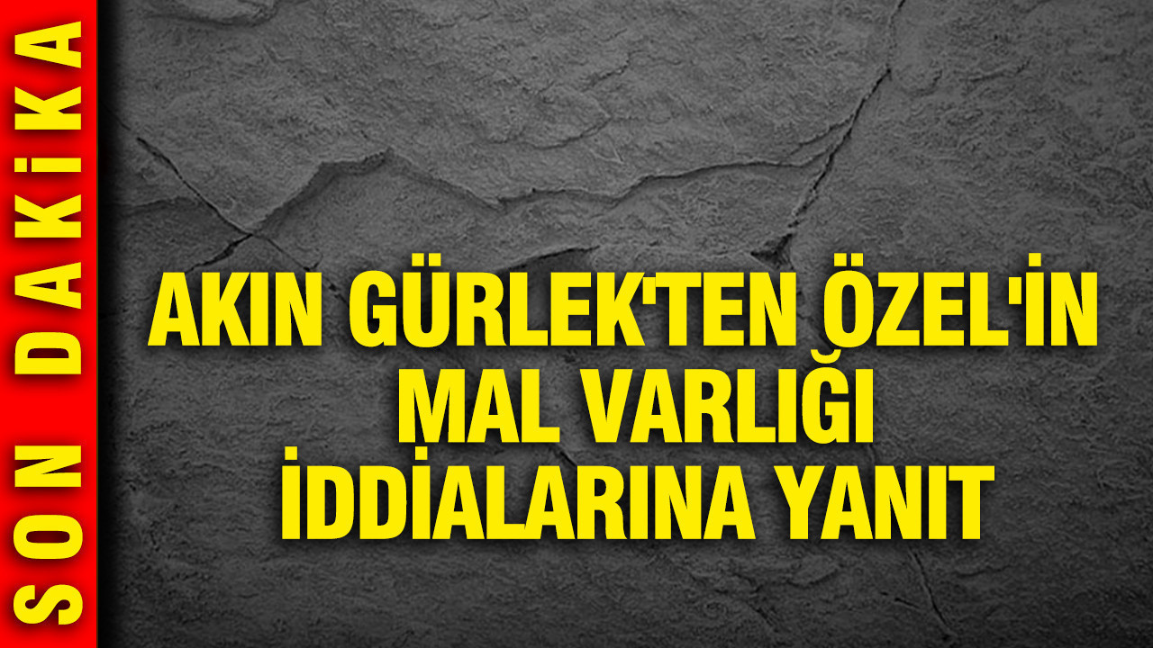 Akın Gürlek'ten Özel'in mal varlığı iddialarına yanıt