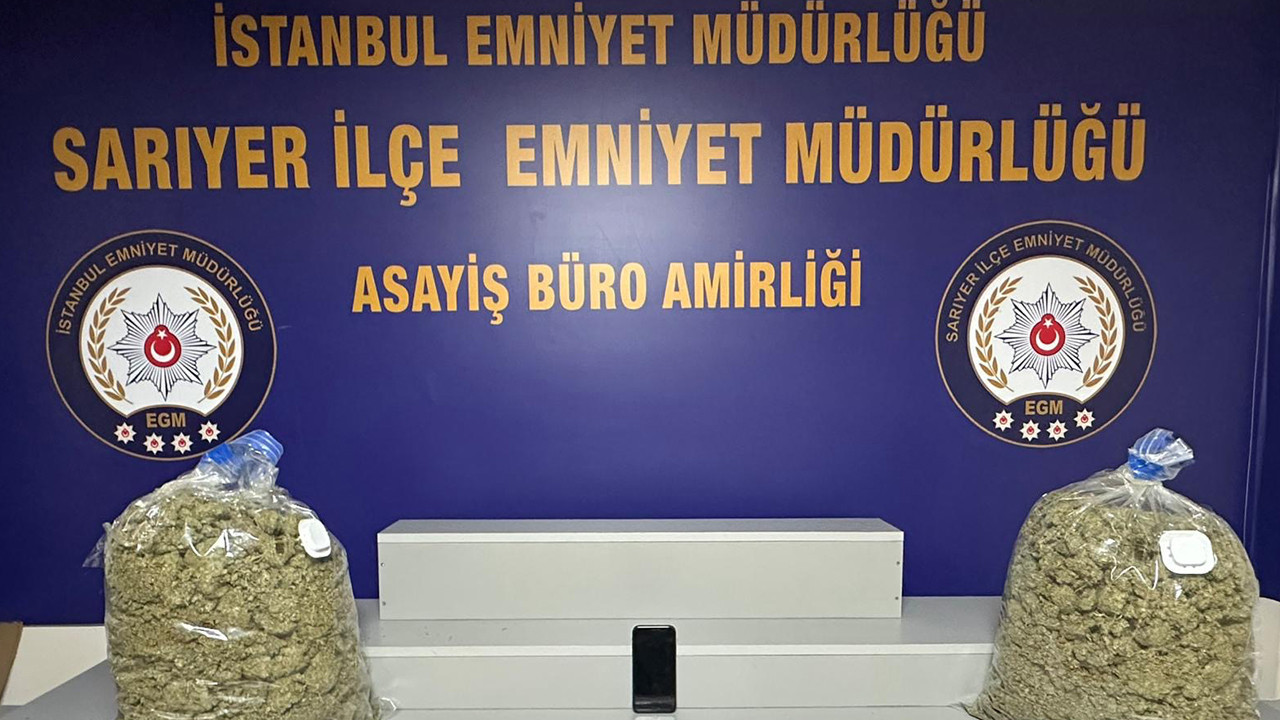 Sarıyer’de motosikletten yarım tonluk uyuşturucu çıktı