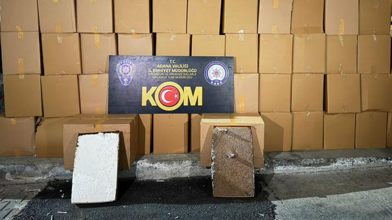 Adana’da 144 milyon kaçak makaron ele geçirildi