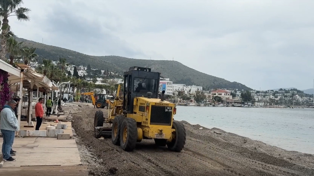Bodrum Kaymakamlığı düğmeye bastı: Sahil şeridi temizleniyor