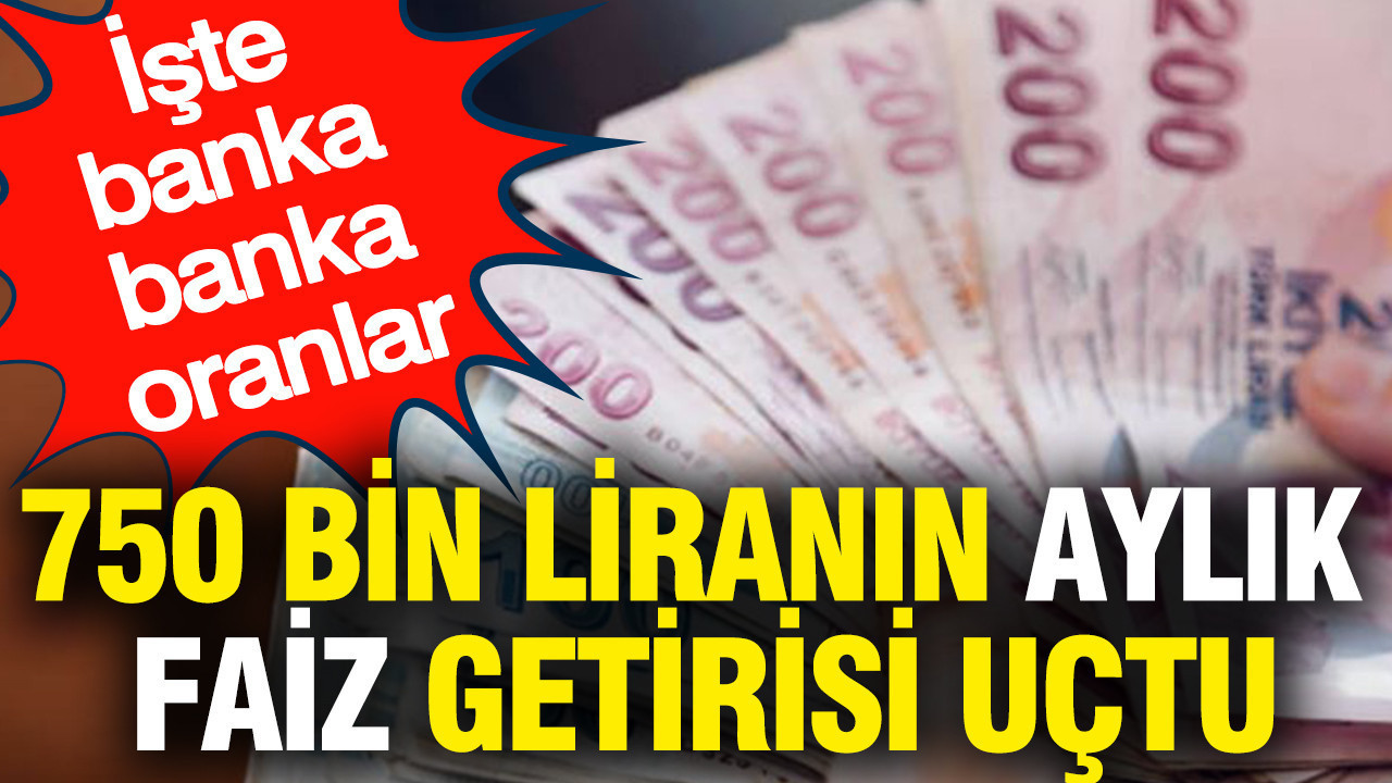 750 bin liranın aylık faiz getirisi uçtu: İşte banka banka oranlar
