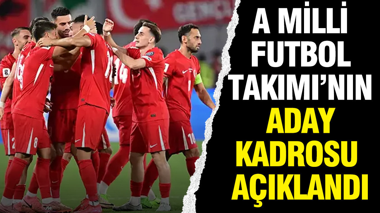 A Milli Futbol Takımı'nın aday kadrosu açıklandı