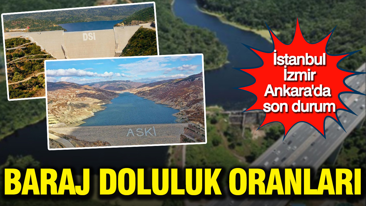 İstanbul, İzmir, Ankara baraj doluluk oranları (20 Mart 2026)