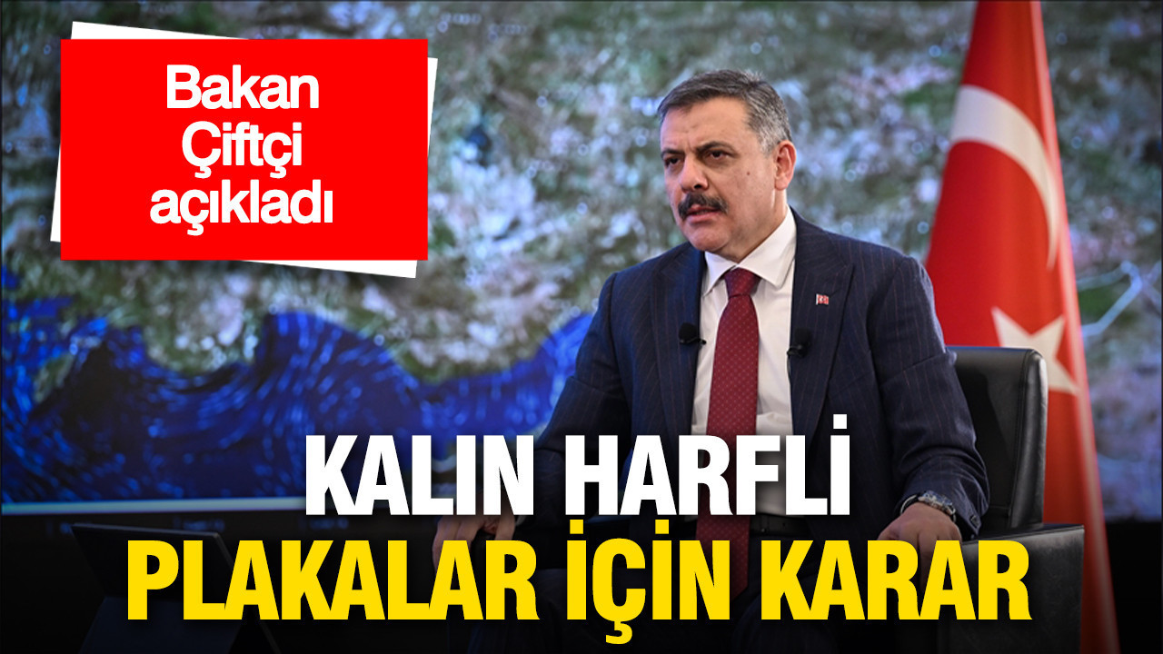 Kalın harfli plakalar için karar: Bakan Çiftçi açıkladı