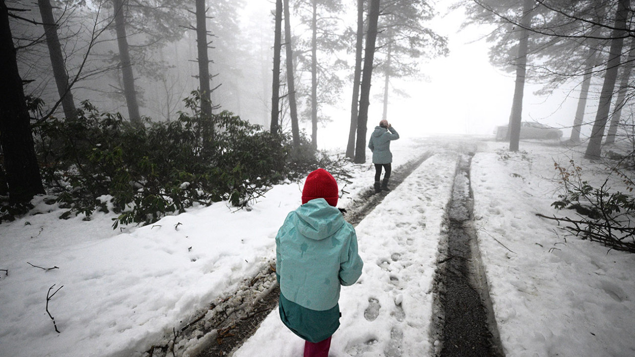 Yaylalar beyaz örtü altında: Düzce'de kış geri geldi