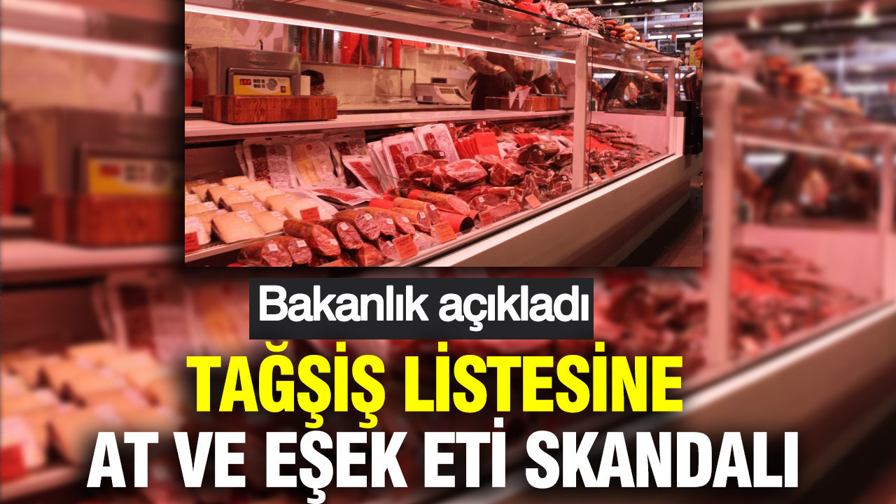 Bakanlık açıkladı: Tağşiş listesine at ve eşek eti skandalı