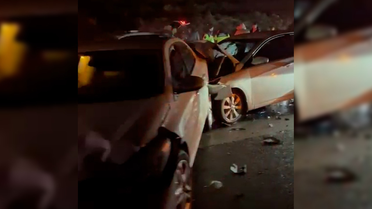 Bayram dönüşü zincirleme kaza