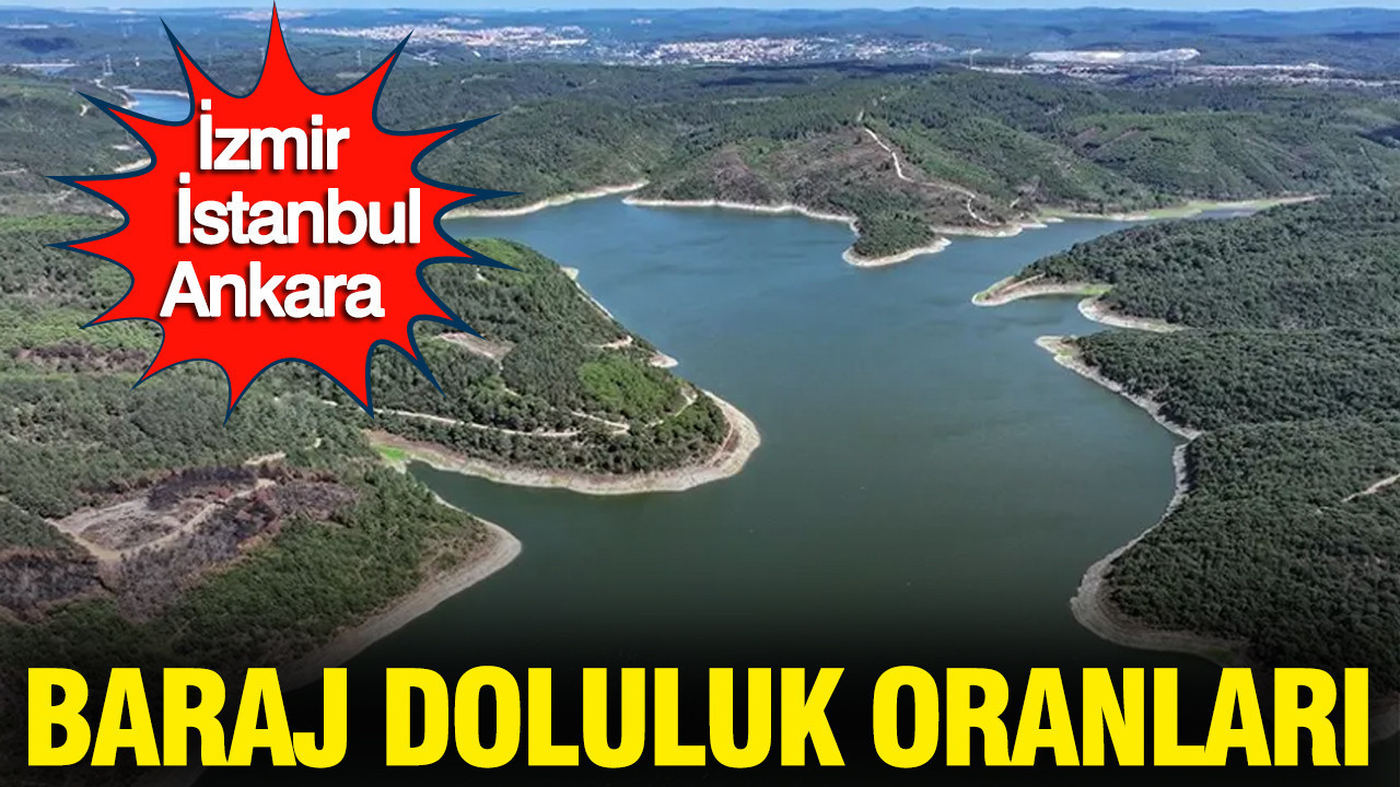 İzmir, İstanbul ,Ankara güncel baraj doluluk oranları: 23 Mart 2026