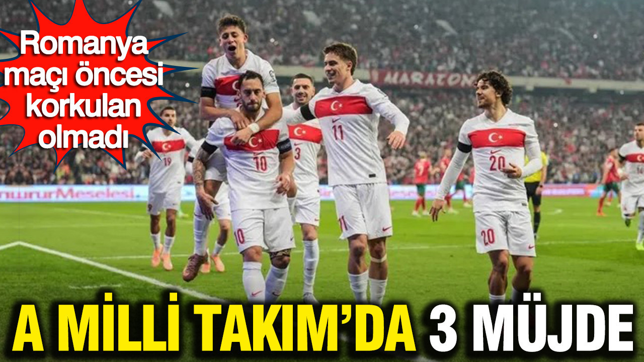 Romanya maçı öncesi müjde: 3 yıldız tam kadro idmana çıktı