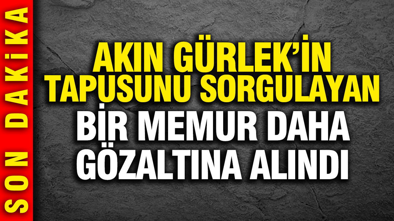 Akın Gürlek'in tapusunu sorgulayan bir memur daha gözaltına alındı
