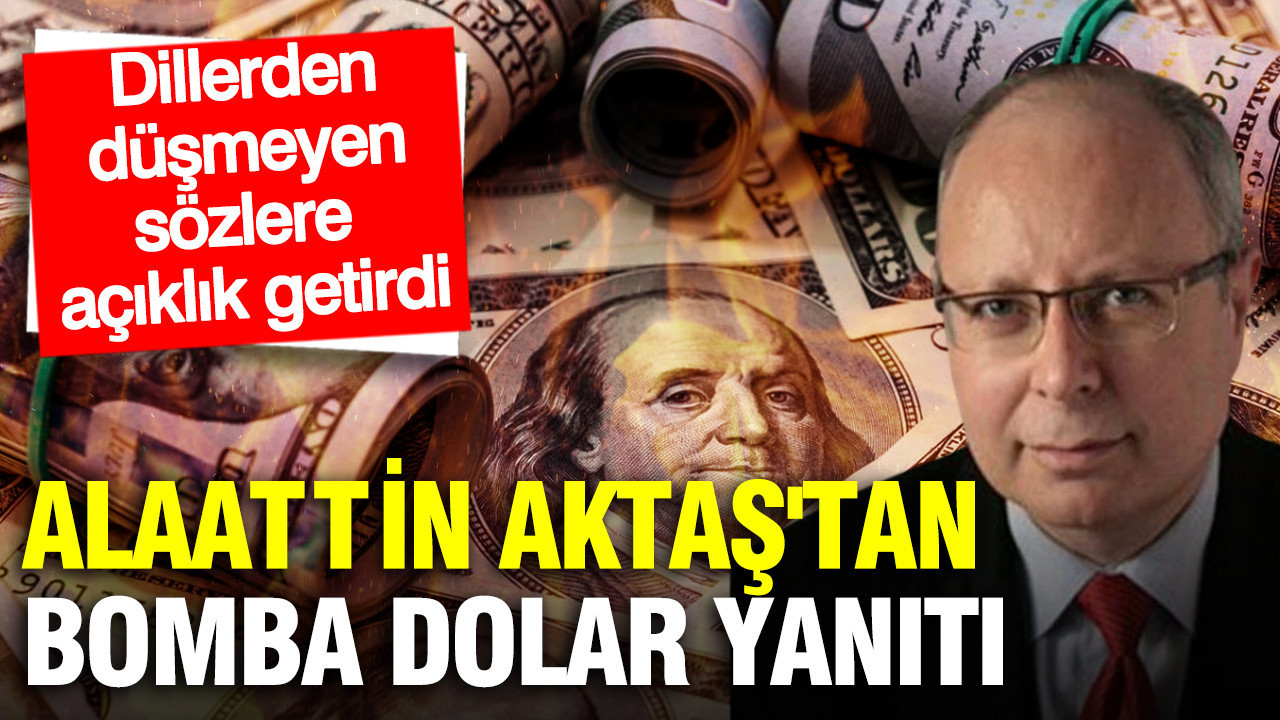 Alaattin Aktaş'tan ‘Dolar 90 TL olmalı’ diyenlere flaş yanıt