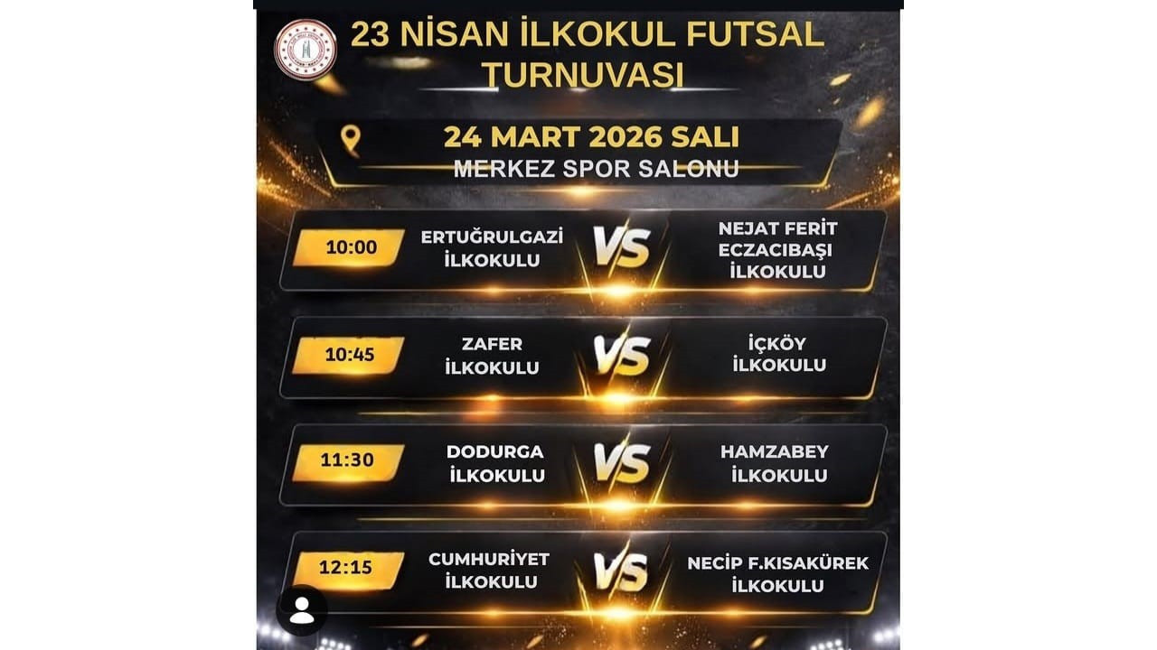 Bilecik’te 23 Nisan İlkokul Futsal Turnuvası başlıyor