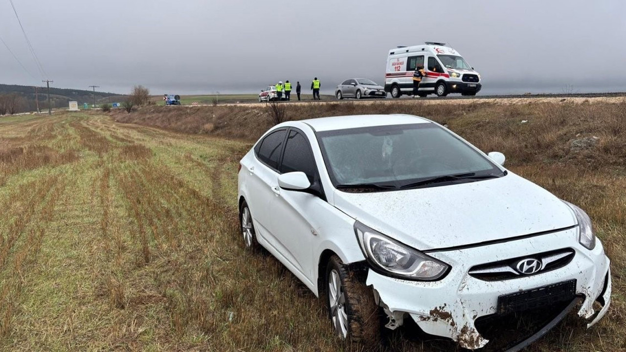 Bilecik’te tarlaya uçan araçtaki 2 kişi yaralandı