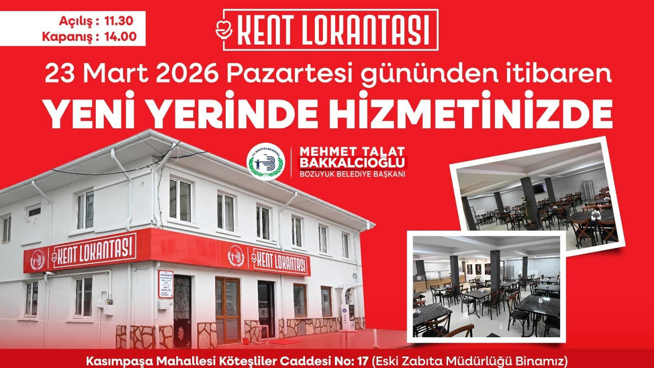 Kent Lokantası bayram sonrası yeni yerinde hizmette