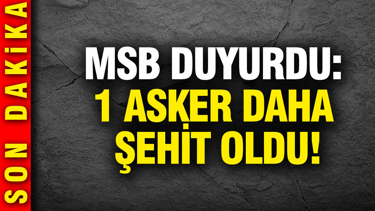 MSB duyurdu: 1 asker daha şehit oldu