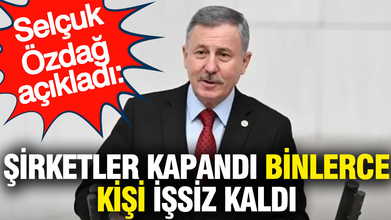 Selçuk Özdağ açıkladı: Şirketler kapandı binlerce kişi işsiz kaldı