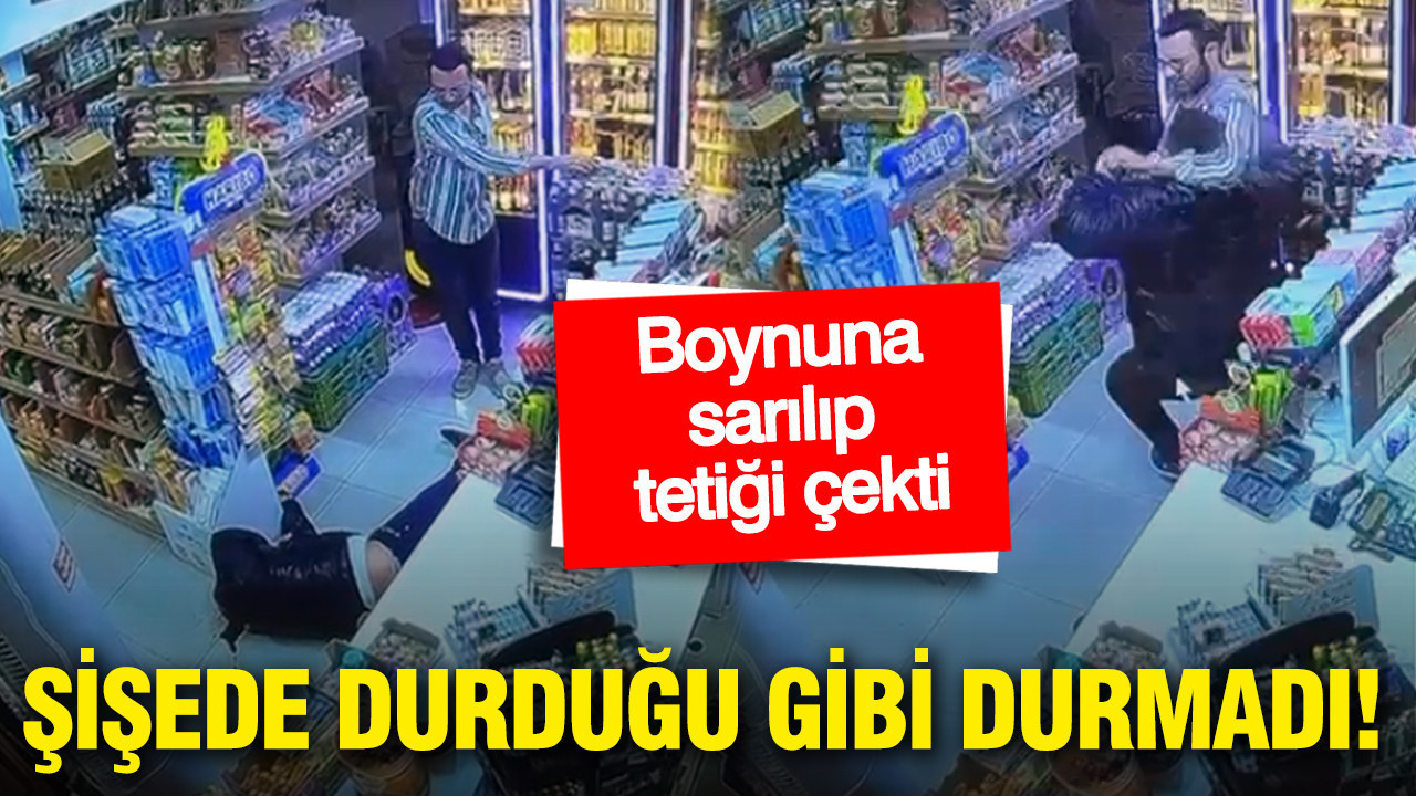 Şişede durduğu gibi durmadı: Boynuna sarılıp tetiği çekti