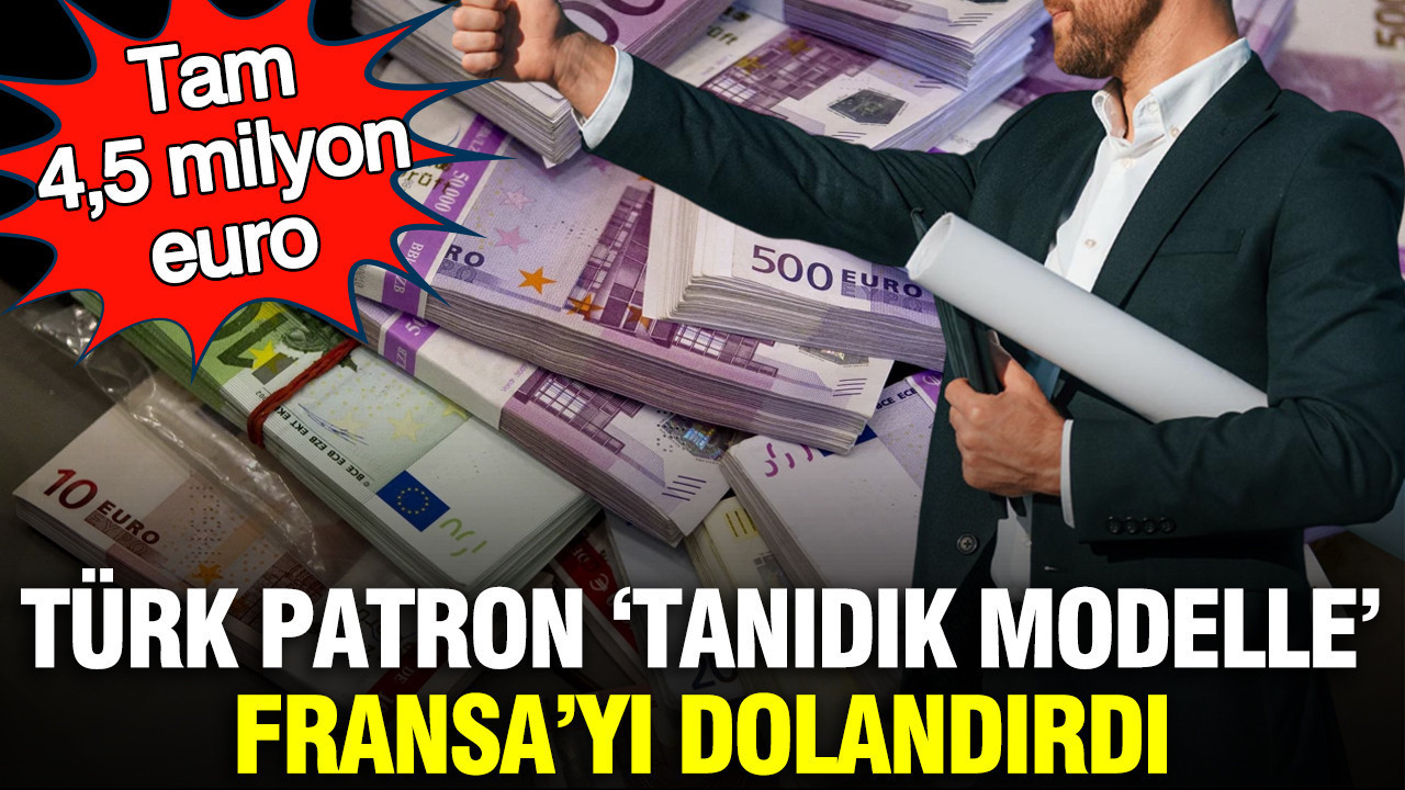 Türk patron 'tanıdık modelle' Fransa’yı dolandırdı Tam 4,5 milyon euro