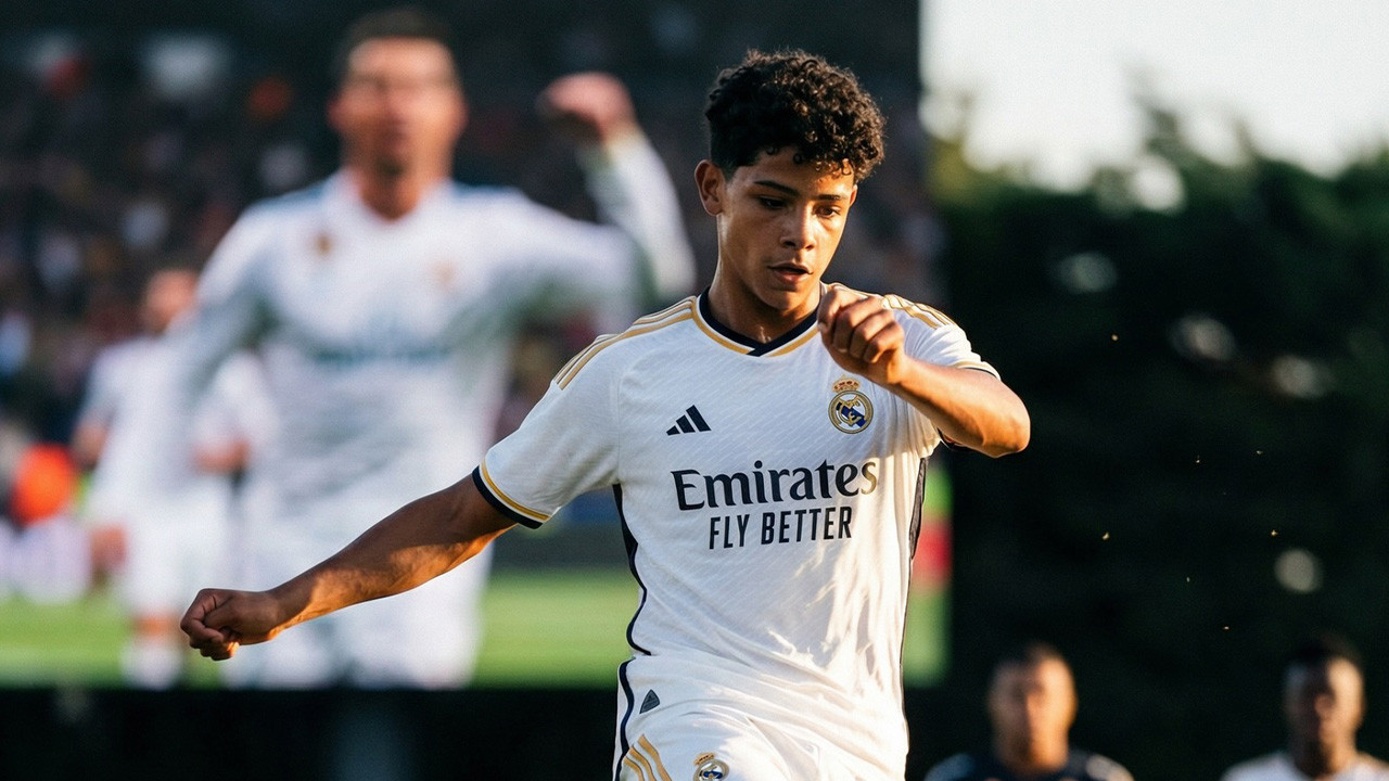 Cristiano Ronaldo'nun en büyük oğlu Real Madrid'de denendi