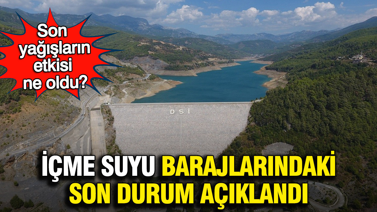 İçme suyu barajlarındaki son durum açıklandı: Yağışların etkisi ne oldu?