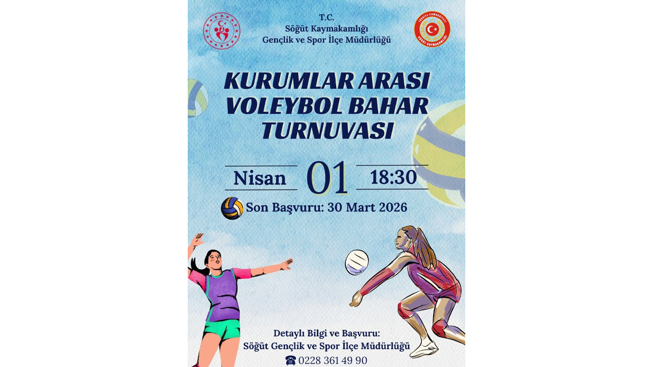 Bilecik’te Kurumlar Arası Voleybol Bahar Turnuvası başlıyor