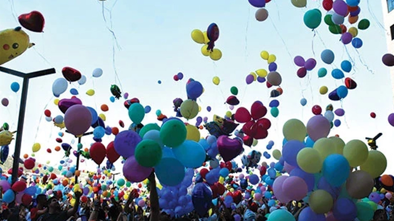 Kanseri yenen Ceren için balonlar havalandı