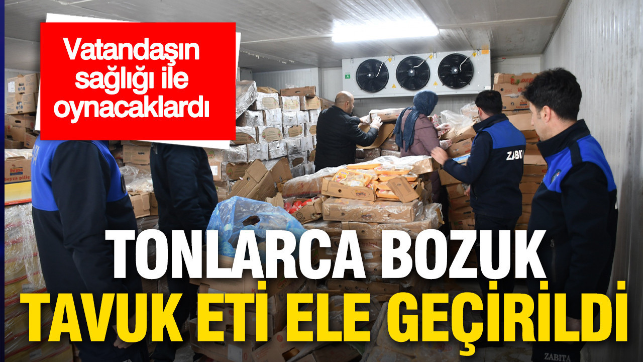 Vatandaşın sağlığı ile oynayacaklardı: Tonlarca bozuk tavuk eti ele geçirildi