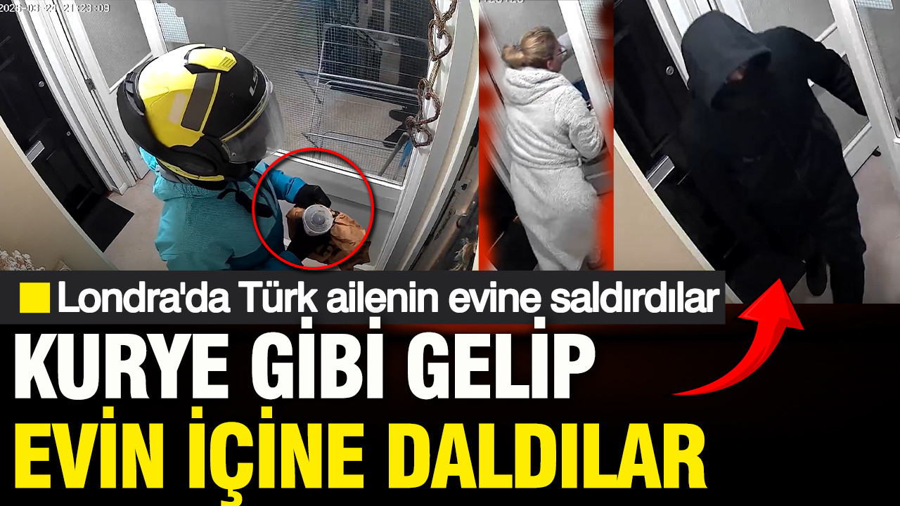 Kurye kılığında gelip evin içine daldılar; hırsızlık girişimi kamerada