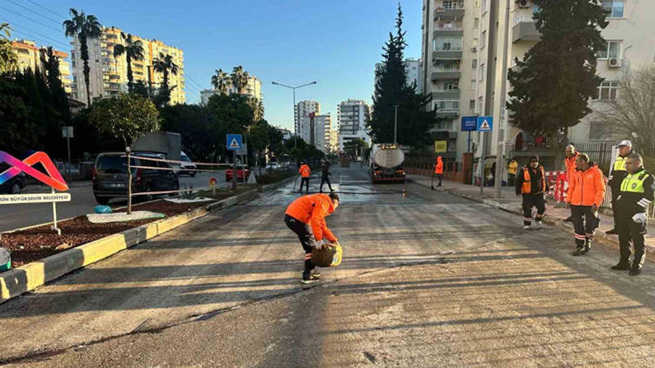 Mersin’de yol çalışması tamamlandı
