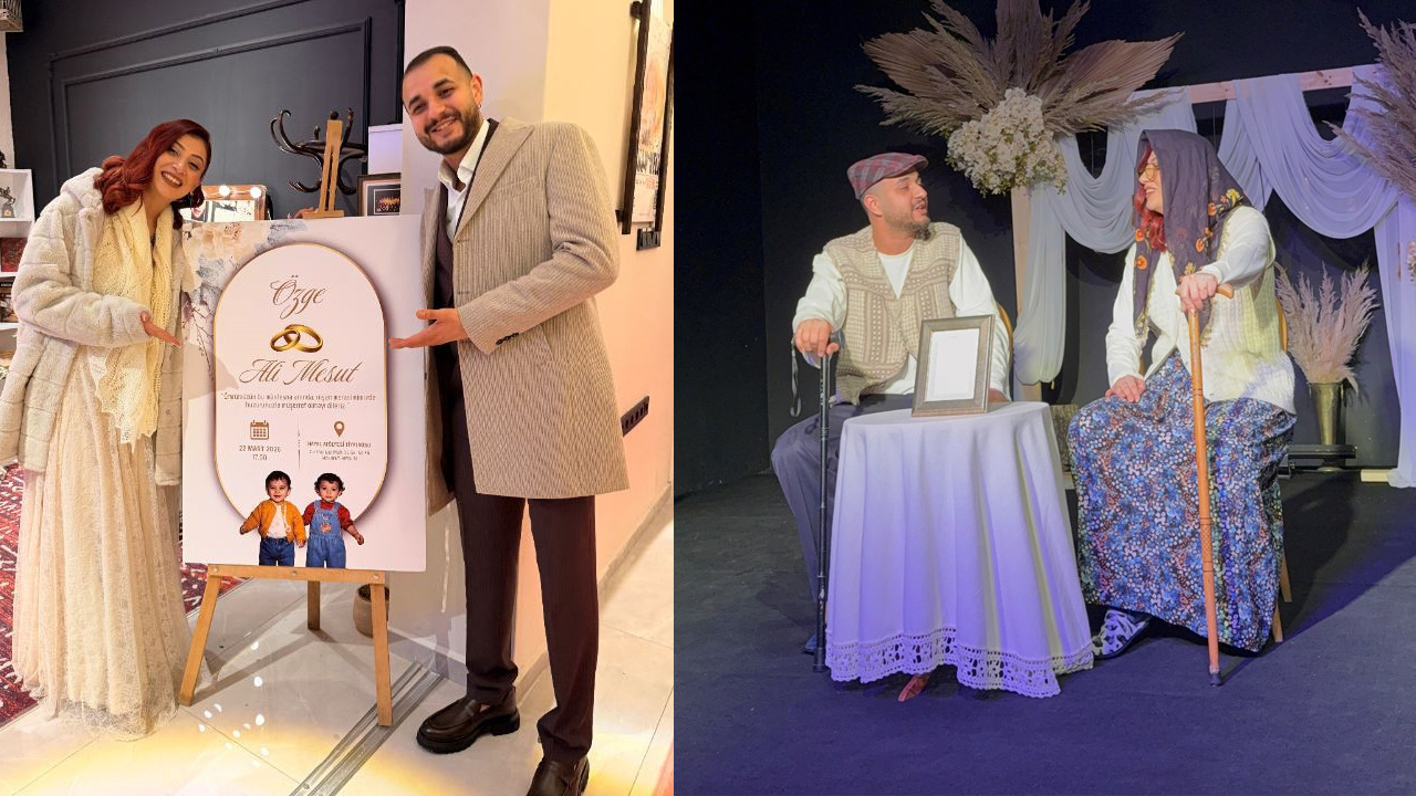 Nişanda zaman yolculuğu: ‘40 yıl olmuş Mesut’ diyerek sahneye çıktılar